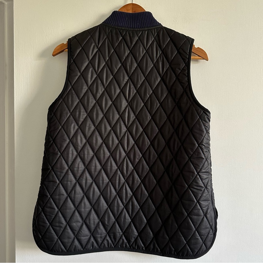 Madewell Blue/White Reversible Vest in Stripe Wool/Quilted Size Small EUC - Picture 9 of 15